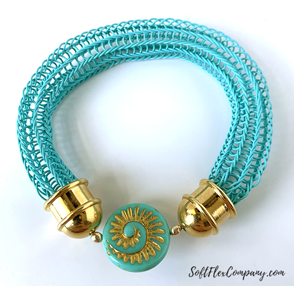 Soft Flex Beading Wire Knitted Bracelet by Sara Oehler