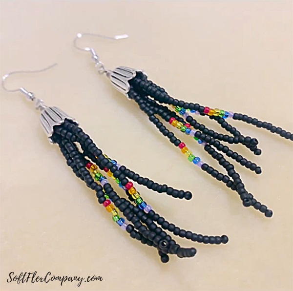 Seed Bead Tassel Earrings