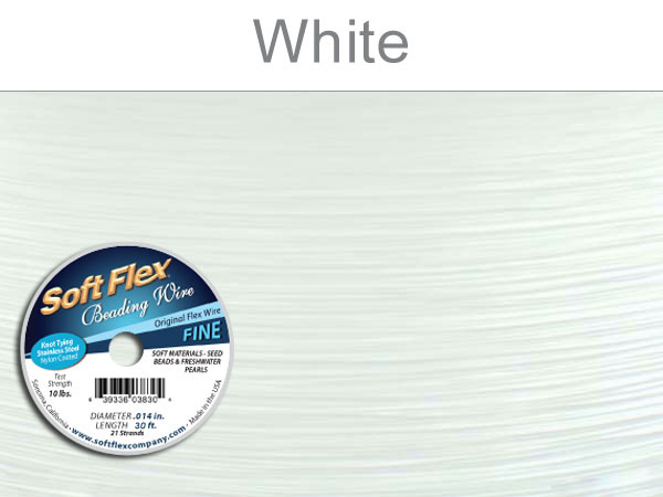 Shop White Color Soft Flex Beading Wire!