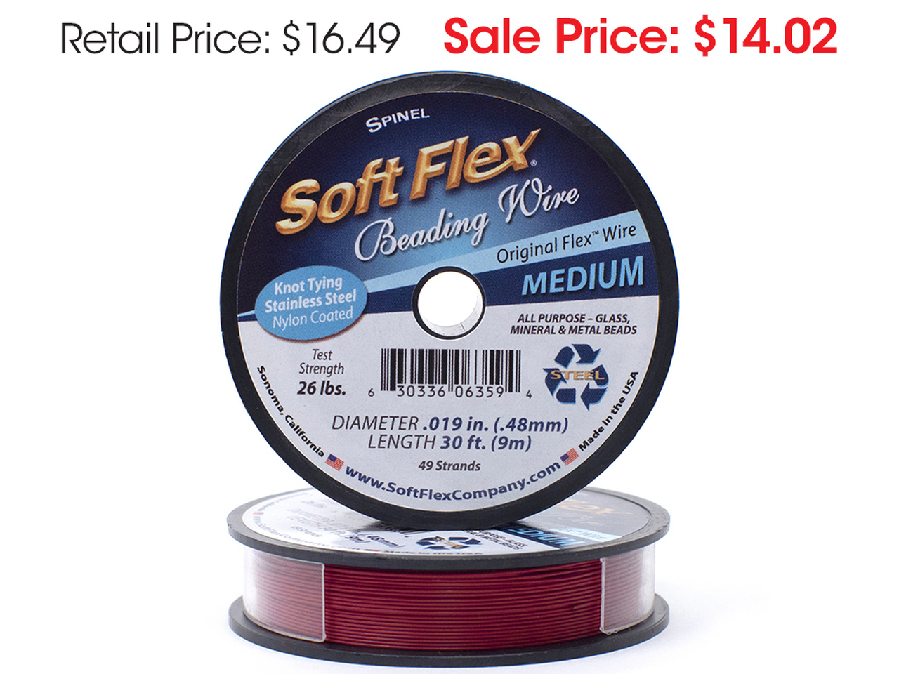 Econoflex Hobby Beading Wire - Steel Grey (Outlet Sale)