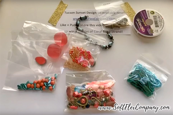 Contents of the Shades Of Coral Design Kit