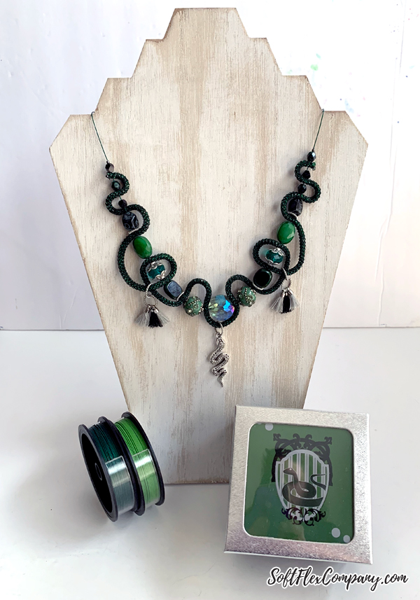 Jesse James Beads Slytherin Necklace by Kristen Fagan