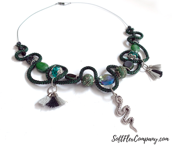 Jesse James Beads Slytherin Necklace by Kristen Fagan