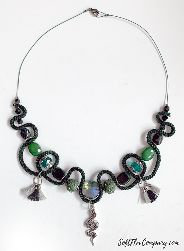 Jesse James Beads Slytherin Necklace by Kristen Fagan