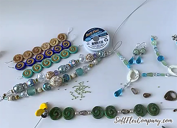 Jade Ammonite Czech Glass Spiral Bead Bracelet by Sara Oehler