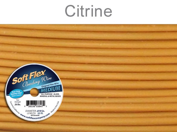 Soft Flex Beading Wire in Citrine Color