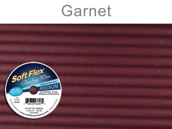 Soft Flex Beading Wire in Garnet Color