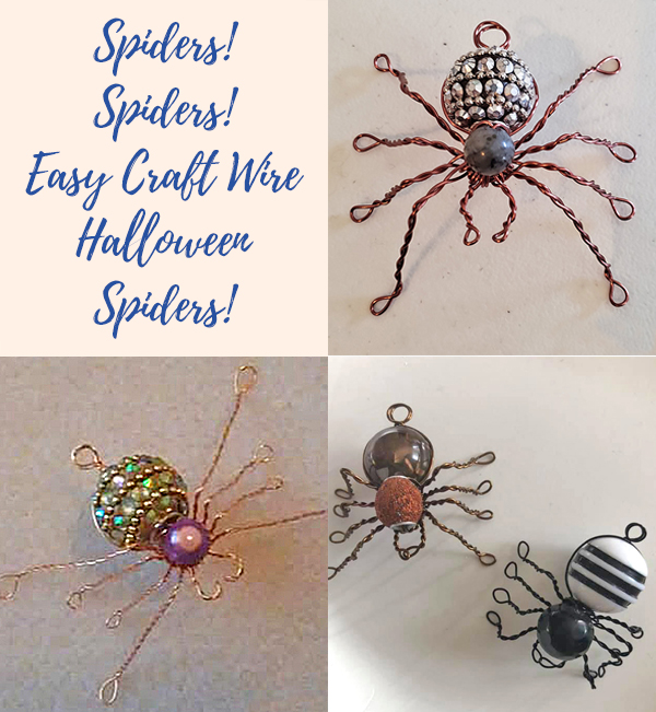 Spiders! Spiders! Easy Craft Wire Halloween Spiders!