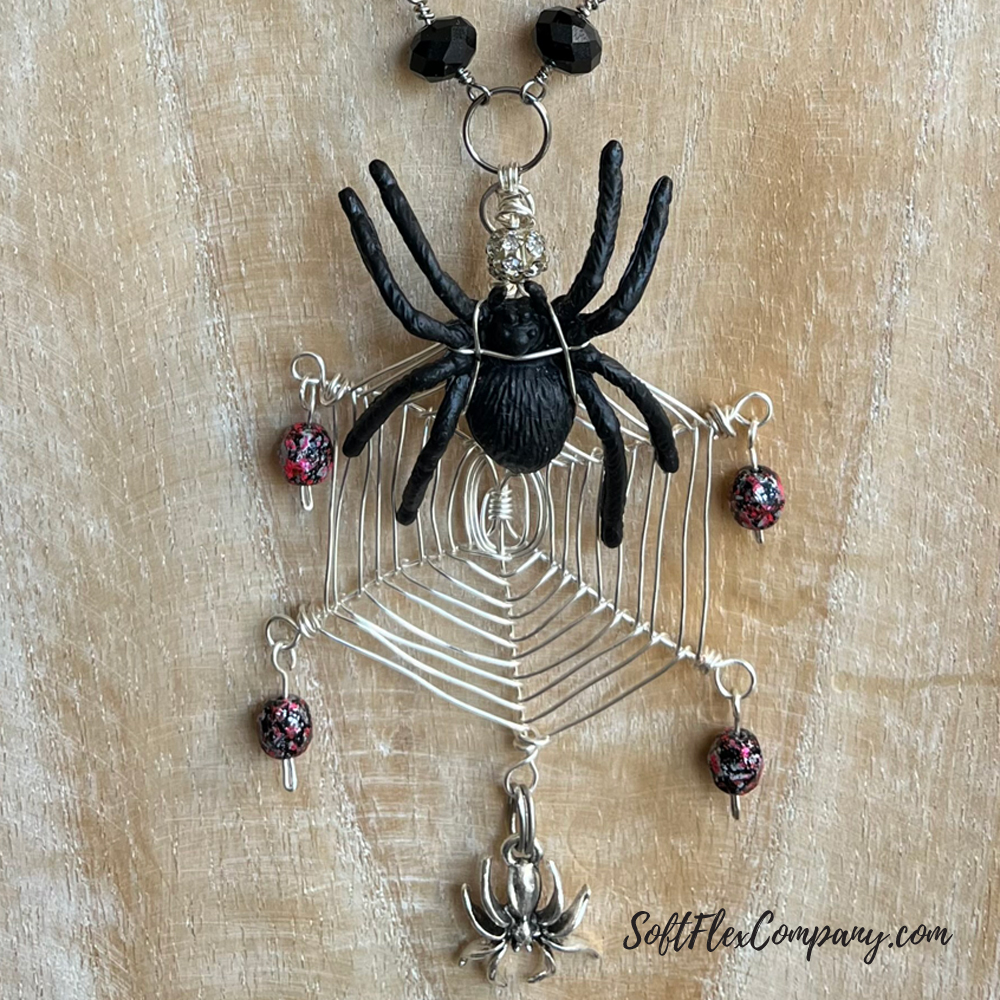 Craft Wire Spider Web Pendant by Kristen Fagan