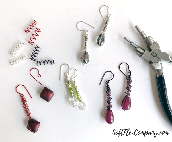 Craft Wire Spiral Drop Earrings by Kristen Fagan