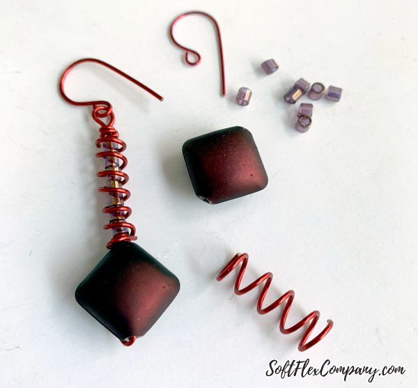 Craft Wire Spiral Drop Earrings by Kristen Fagan