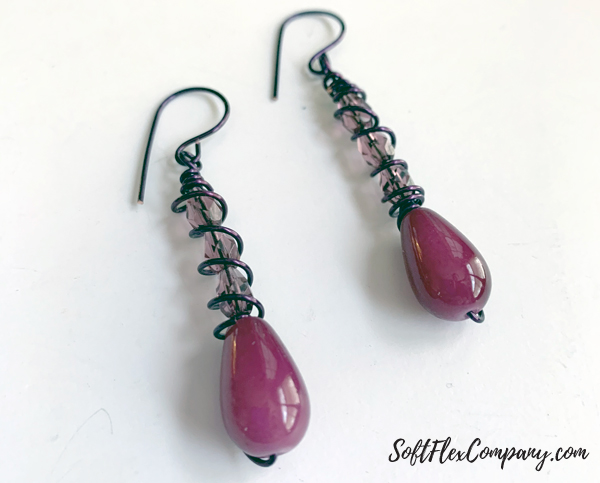 Craft Wire Spiral Drop Earrings by Kristen Fagan