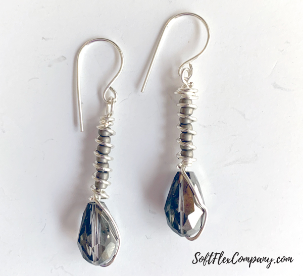 Craft Wire Spiral Drop Earrings by Kristen Fagan