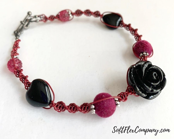 Dark Heart Macrame Bracelet by Kristen Fagan