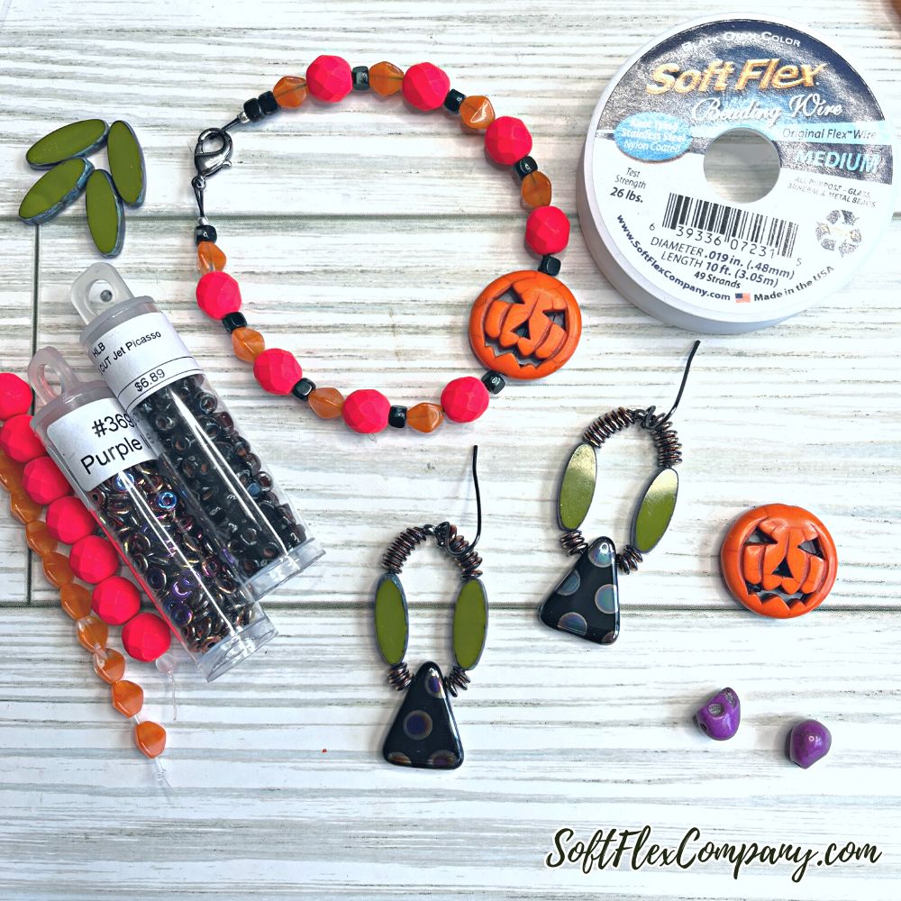 Halloween Bracelet & Earrings by Kristen Fagan