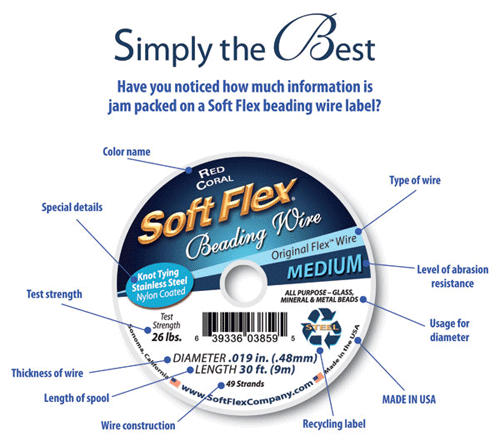 Soft Flex, Soft Touch and Econoflex Beading Wire: How Are They Different?  by Sara Oehler 