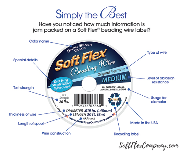 Soft Flex Beading Wire Spool Label