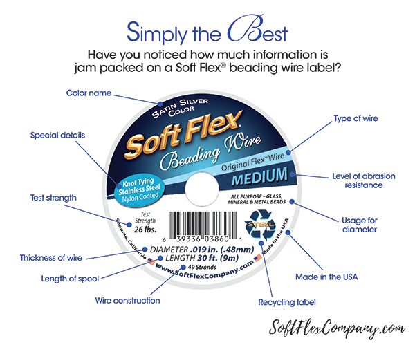 Soft Flex, Extreme Flex 19 Strand Medium Beading Wire .019 Inch