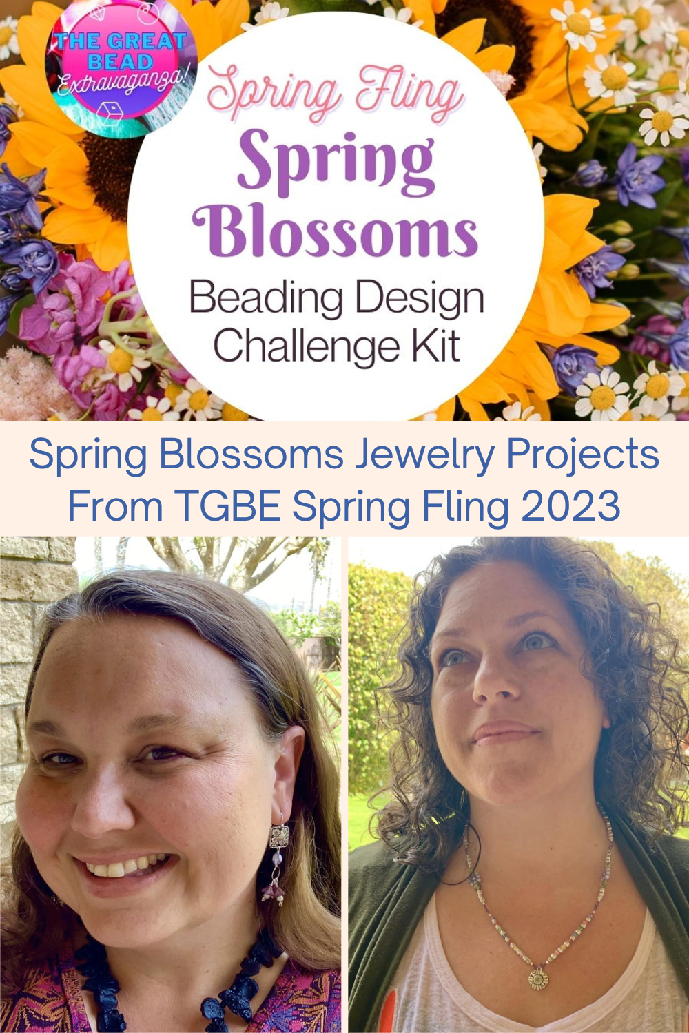 Spring Blossoms Jewelry Projects From TGBE Spring Fling 2023 Collage