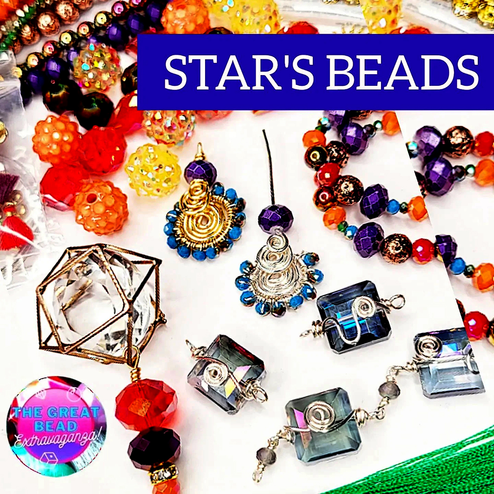 TGBE Fall Fest Star's Beads Craft Wire Wrapped Beads and Pendants by Kay Goss