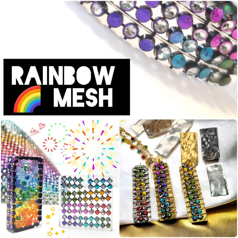 Rainbow Mesh Jewelry by Kay Goss of Star's Beads