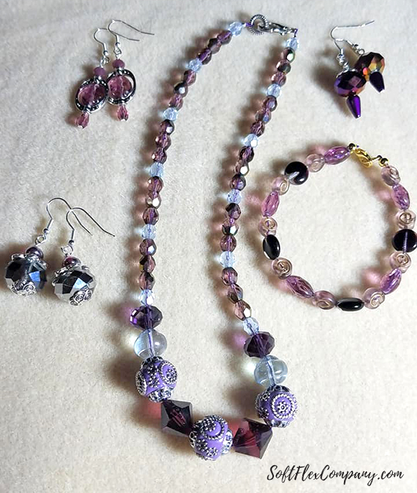 Purple Polka Dot Jewelry by Terry Murphy Matuszyk
