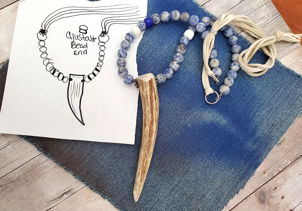 Deer Antler Necklace by Thunderhorse Descendant