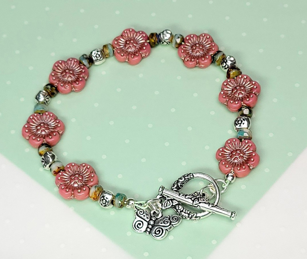 Czech Flower Bracelet by Tracy Proctor