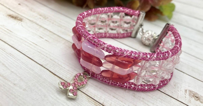 Breast Cancer Awareness Bracelet by Tricia Giazzon