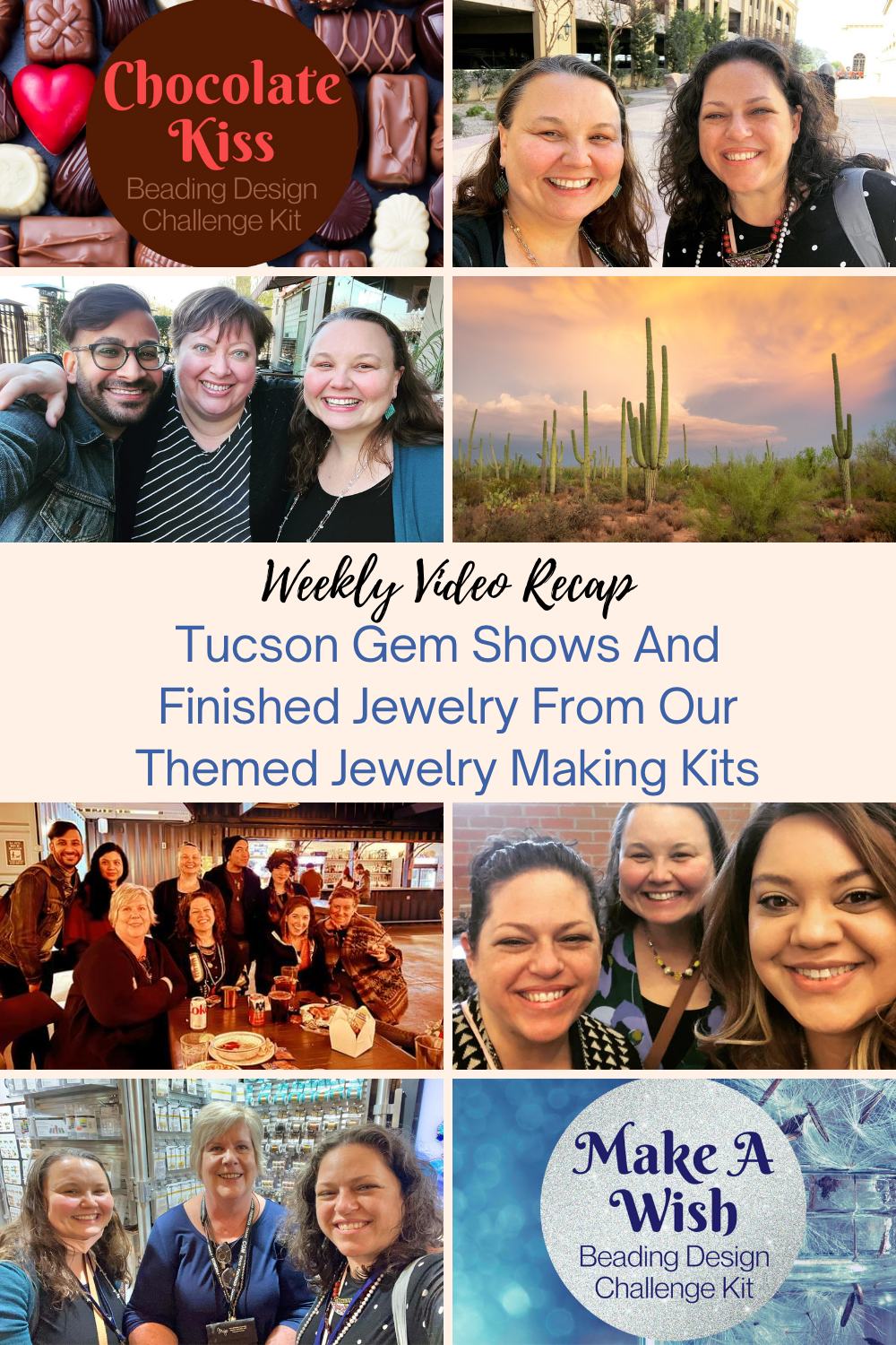 Tucson Gem Shows And Finished Jewelry From Our Themed Jewelry Making Kits Collage