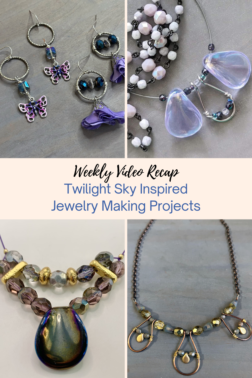 Twilight Sky Inspired Jewelry Making Projects Collage