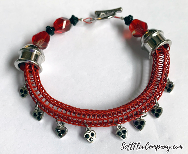 Soft Flex Wire Knitted Charm Bracelet by Kristen Fagan