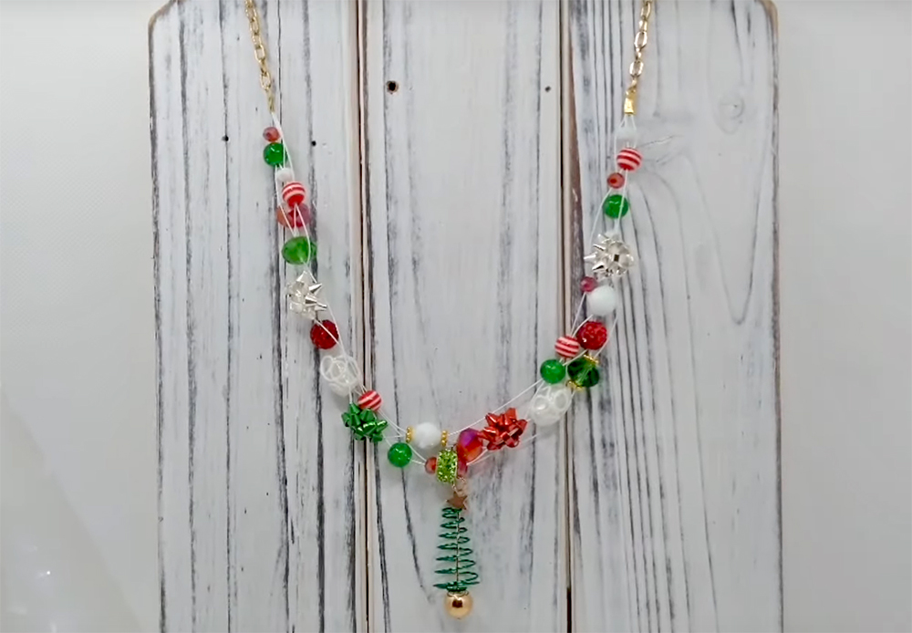 Jesse James Beads "I Don't Sled, I Sleigh" Necklace by Wendy Whitman