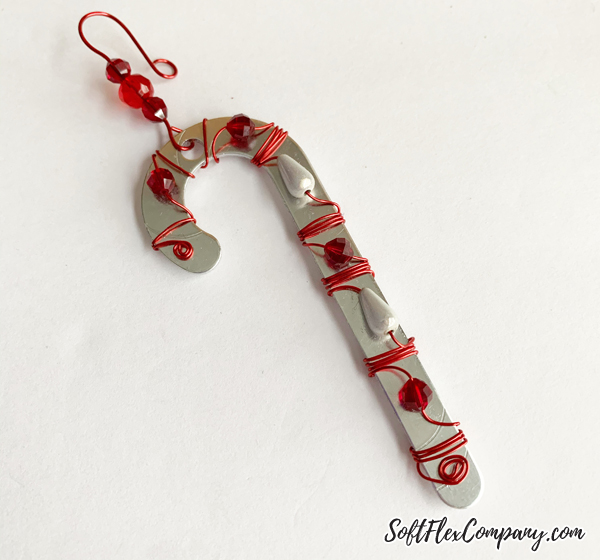 Wire Wrapped Candy Cane Ornament by Kristen Fagan