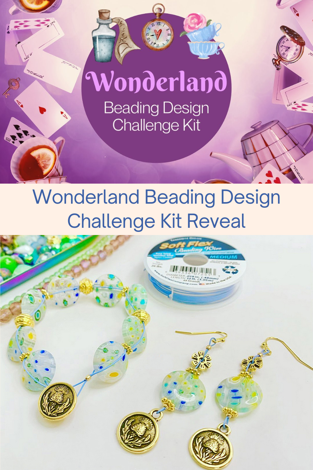 Wonderland Beading Design Challenge Kit Reveal Collage